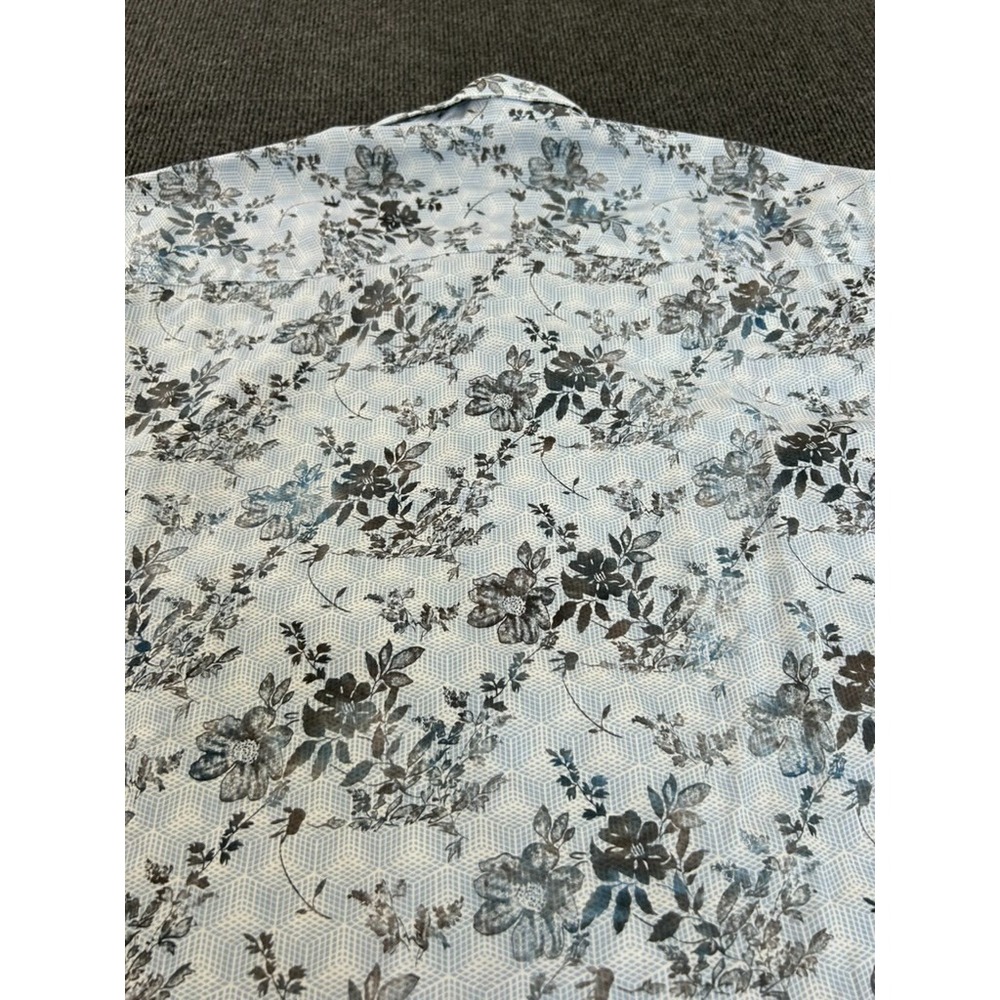 Eight X Premium Buckle Men's LS Shirt Classic Fit XXL Blue Black Floral‎ Casual - Picture 12 of 16